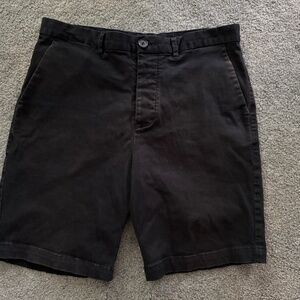 ALLSAINTS - Black Shorts Cobalt - Garment Washed Slim Fit Cotton - Men Size 33